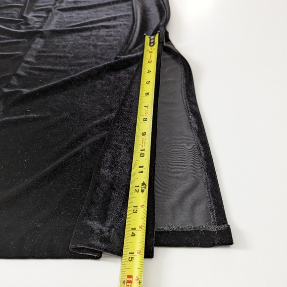 Vintage Black Velvet Dress And Jacket Size L - Picture 8 of 11